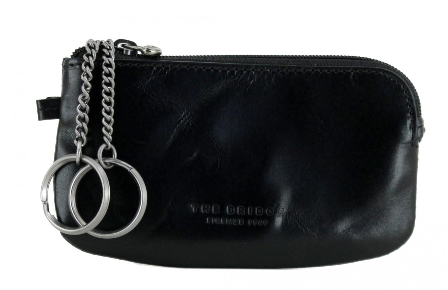 schwarzes Key Case Leder The Bridge