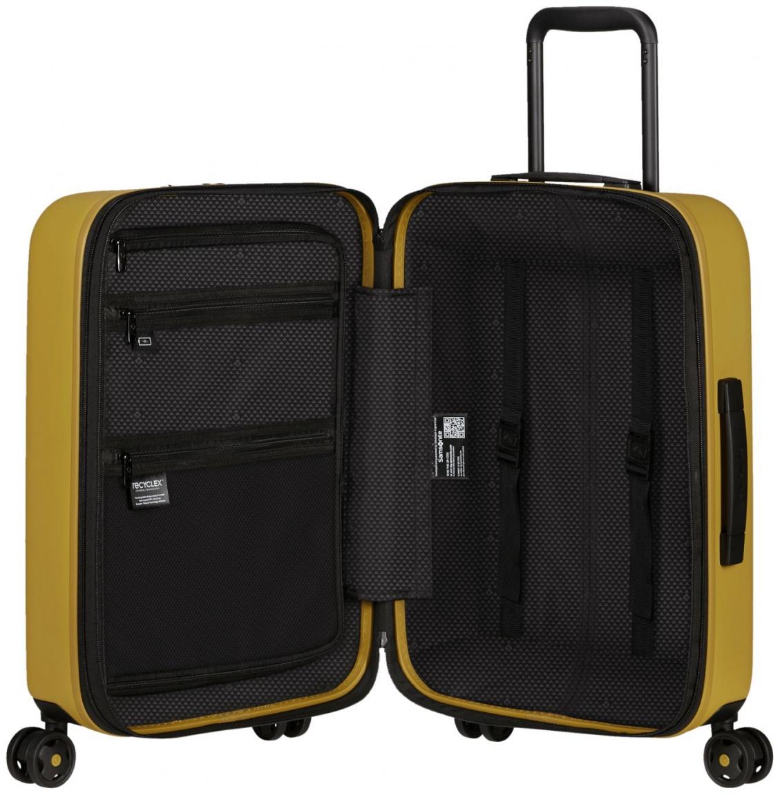 senfgelber Handgepäckkoffer Samsonite StackD Easy Access S 55cm