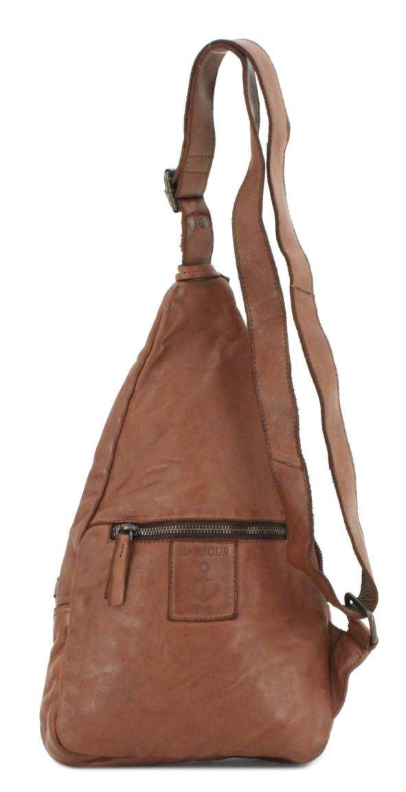 stylischer Cityrucksack Harbour 2nd Merlin Anchor Love Cognac Ankeranhänger