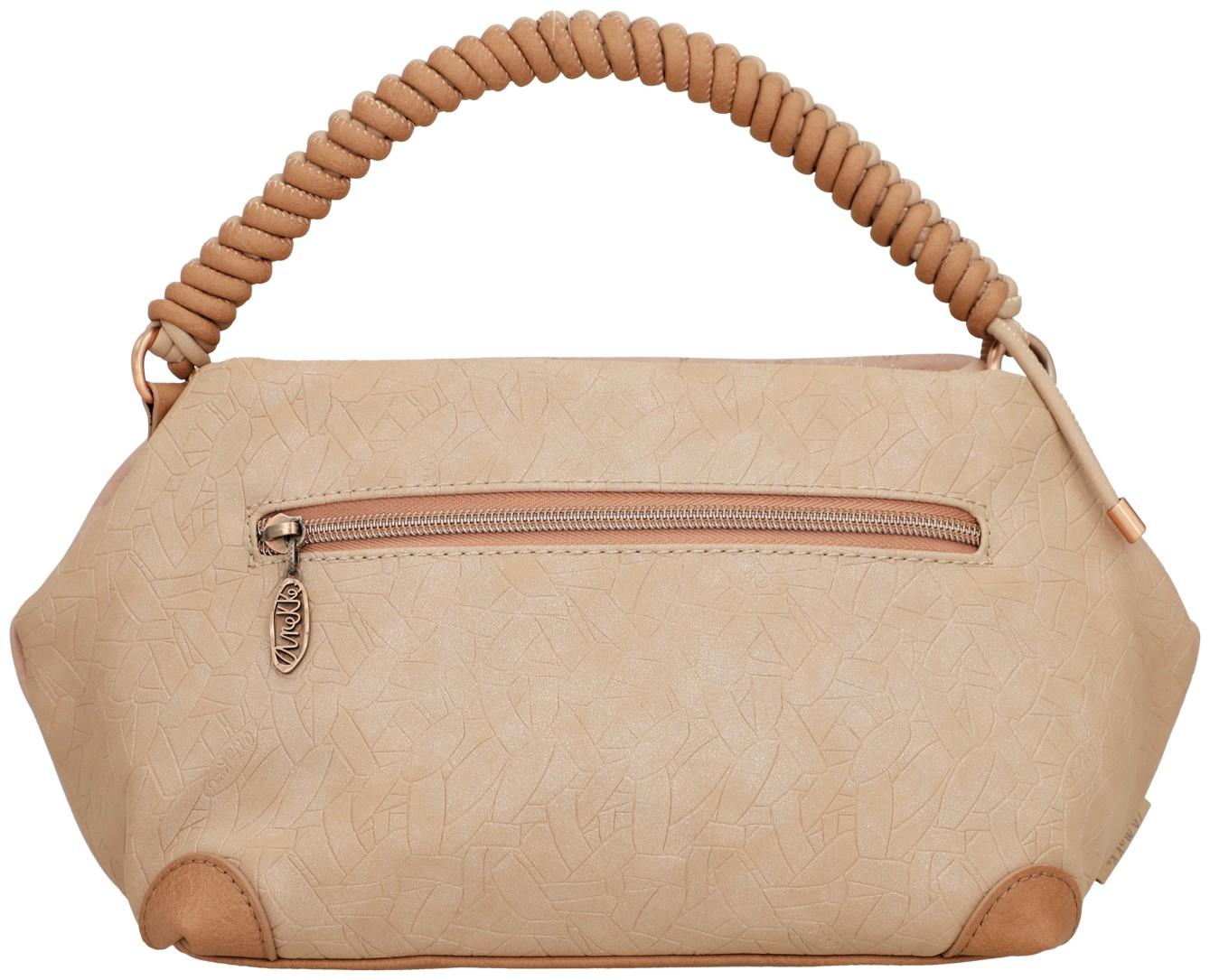 zweigeteilte Kurzgrifftasche Anekke Memories beige bestickt Glitzer