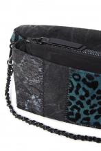 Patchworktasche Desigual Pasadena Venecia bestickt Strass schwarz grau Leo