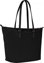 stylische Alltagstasche Tommy Hilfiger Poppy Tote schwarz Stickerei