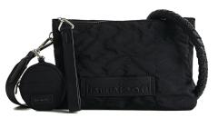 zweigeteilte Pochette Desigual Dortmund Prisma schwarz bestickt recycled