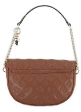 halbrunde Überschlagtasche Logoprägun Guess La Femme Cognac