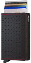 Kartenetui Secrid Slimwallet Perforated Black Red Lederetui