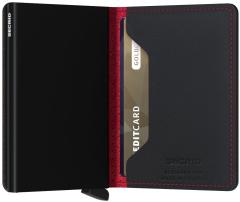 Kartenetui Secrid Slimwallet Perforated Black Red Lederetui