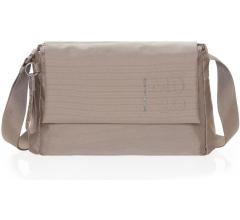 Mandarina Duck Überschlagtasche MD20 Messenger Taupe Glanzeffekt