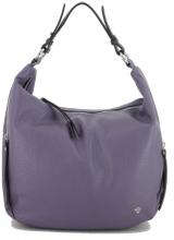 Echtleder Schultertasche genarbt Caleidos Lavender lila