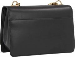 Überschlagtasche Tommy Hilfiger Black TH Refined Med Crossover Kette goldfarben