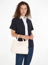 Kurzgrifftasche Damen Tommy Hilfiger Spring Chic Satchel beige Umhängeriemen