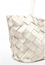 Odile Weave Off White Les Visionnaires Ledershopper hellbeige