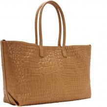 großer Shopper Liebeskind Chelsea Shopper Krokoprägung Golden Amber braun