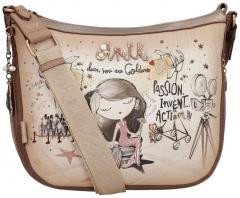 Crossovertasche Large Size Anekke Hollywood Beige bedruckt