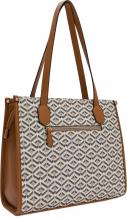 L.Credi Shopper Melina Beige Multi Musterung