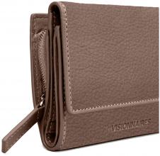 Lisa Soft Grainy Brown Les Visionnaires Wallet mit Überschlag