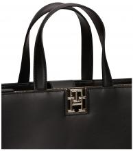 klassische Tommy Hilfiger Handtasche schwarz Reset Satchel