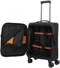 Bordtrolley schwarz orange Travelite Briize 4w Trolley S 55cm