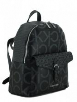 Alltagsrucksack rund Clavin Klein PCKT Mono SCL Schwarz Logodruck