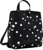 Desigual Tagesrucksack Mini Sumy New Splatter Negro Flechtdesign