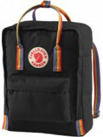 Freizeitrucksack Fjällräven Kanken Rainbow schwarz bunte Träger