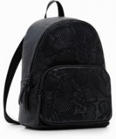 Citybackpack schwarz Stickerei Desigual Alpha Mombasa Mini