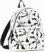 Desigual Alltagsrucksack schwarz weiß Blumen Onyx Mombasa Mini