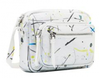 Camera Bag Desigual Silver Splat Cambridge Mini weiß Farbklekse 