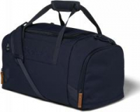 dunkelblaue Reisetasche Satch Duffle Bag Nordic Blue Lederzipper