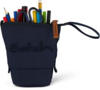 Satch Stiftetasche dunkelblau mit Lederdetails Nordic Blue Pencil Slider