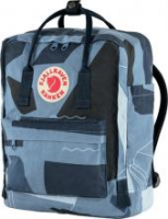 Jugendrucksack mit grafischem Muster Fjällräven Kanken Art Ocean Deep blau