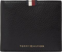 Lederbörse Tommy Hilfiger Premium Leather Black CC Flap and Coin 