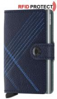 Geldbörse dunkelblau Secrid Miniwallet Stitch Linea Navy bestick