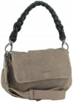 Ledertasche mit Überschlag FREDsBRUDER Jo Shoulderbag Taupe Velours