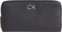 Karten Portmonnaire Calvin Klein Lock Slim Z/A Wallet LG schwarz gold RFID