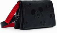 All Mickey 23 Dortmund Flap Negro schwarz Überschlagtasche Desigual Prägung