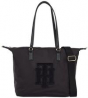 Tommy Hilfiger Shopper Black Poppy Tote Applique Schwarz