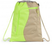 Satch Sportbeutel Double Trouble Drawstring Beige Neongrün