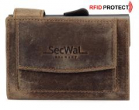 SecWal Kartenbörse Geldtasche RFID Ausleseschutz braun