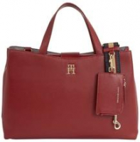 Tommy Hilfiger Damenkurzgrifftasche Rouge Dunkelrot kleines Etui Tommy Life Satchel