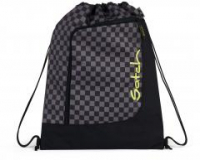 Satch Sportbeutel Gymbag Dark Skate grau schwarz kariert