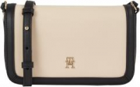 Tommy Hilfiger Crossovertasche Überschlag Essential Flap Beige