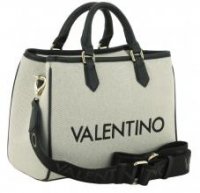 Kurzgrifftasche Valentino Chelsea RE Nero Multi Canvas beige schwarz