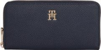 große Brieftasche Damen Emblem Tommy Hilfiger dunkelblau