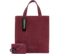 Tragetasche Paperbag Tote S Liebeskind Peoni Weinrot Velourleder 