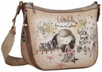 Crossovertasche Large Size Anekke Hollywood Beige bedruckt