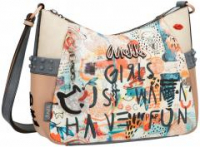 Anekke Fancy Printdesign Stickapplikation Fun and Music Crossbody Bag